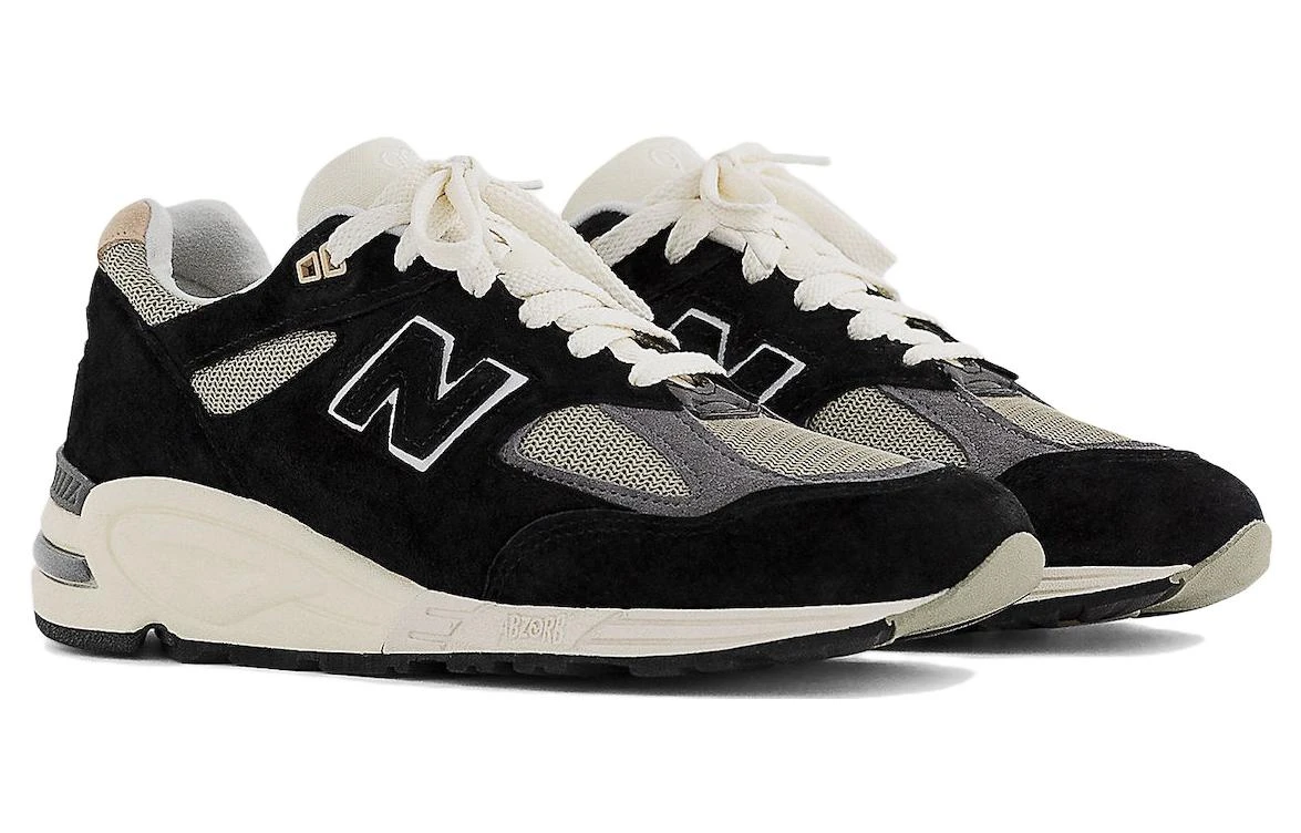商品[国内直发] New Balance|Teddy Made系列 NB 990 V2 复古减震防滑耐磨透气 低帮 休闲跑步鞋 男女同款 黑色,价格¥2521,第4张图片详细描述