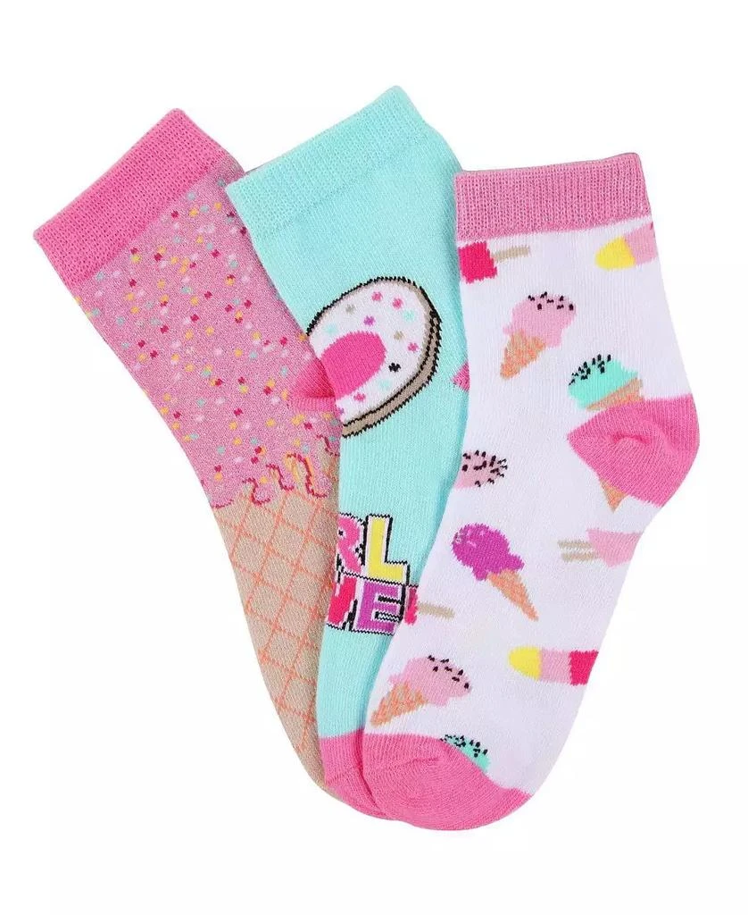 商品Memoi|Girls 3 Pairs Ice Cream Cotton Blend Ankle Socks,价格¥112,第2张图片详细描述