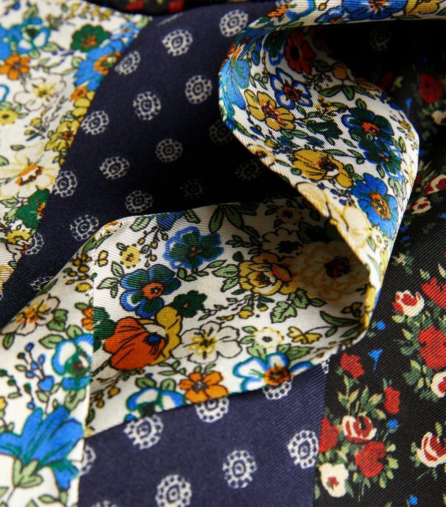 商品Sandro|Patchwork Pussybow Midi Dress,价格¥4019,第7张图片详细描述