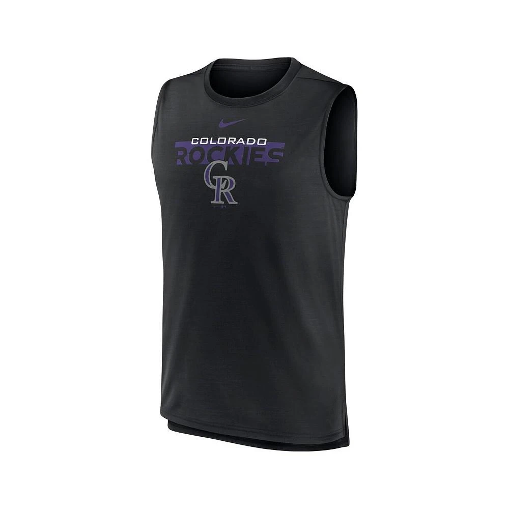 商品NIKE|Men's Black Colorado Rockies Knockout Stack Exceed Muscle Tank Top,价格¥262,第2张图片详细描述