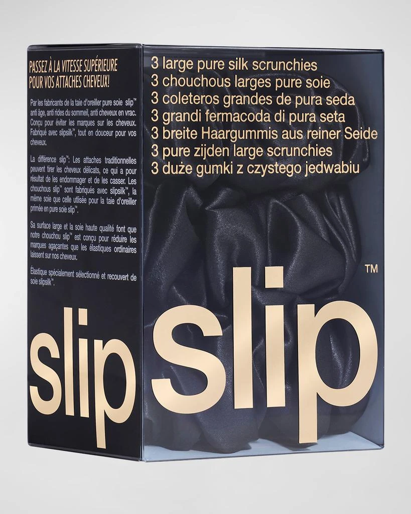 商品Slip|Pure Silk Large Scrunchies, 3 Pack,价格¥317,第3张图片详细描述