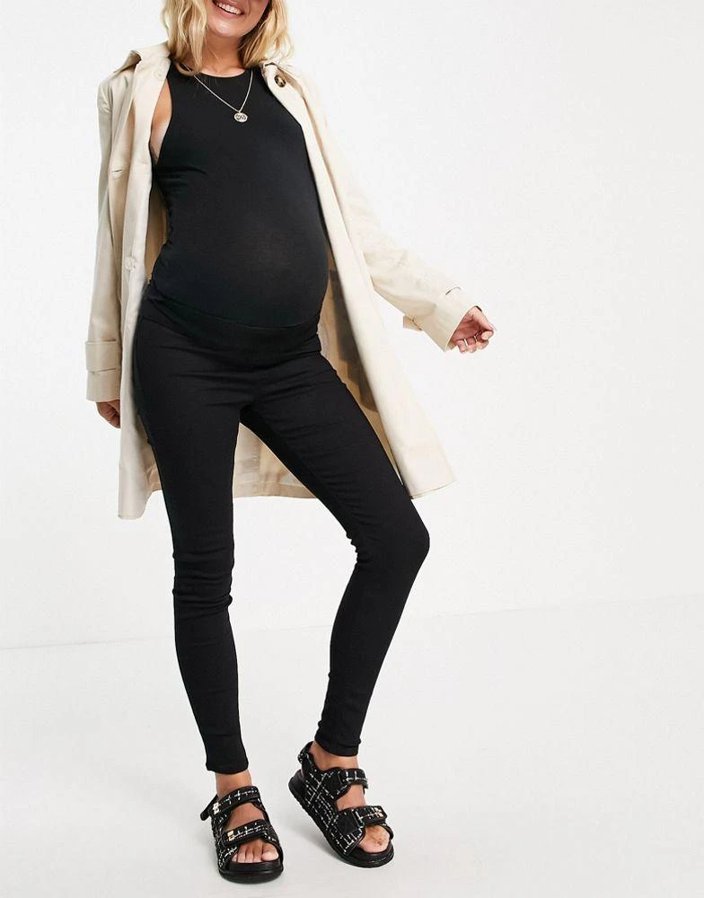 商品Topshop|Topshop Maternity under bump Joni jeans in black,价格¥148,第4张图片详细描述