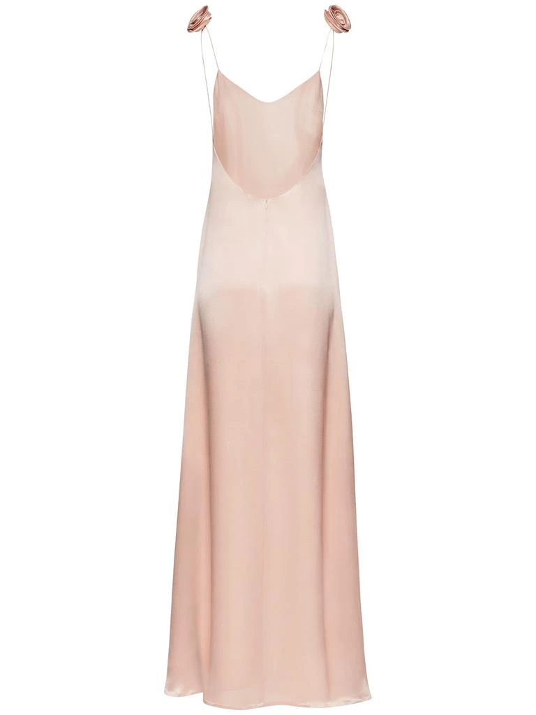 商品Magda Butrym|Silk Satin Long Slip Dress W/roses,价格¥6151,第3张图片详细描述