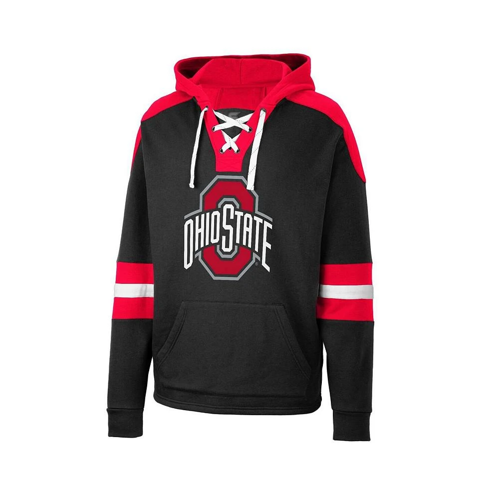 商品Colosseum|Men's Black Ohio State Buckeyes Lace-Up 4.0 Pullover Hoodie,价格¥488,第3张图片详细描述