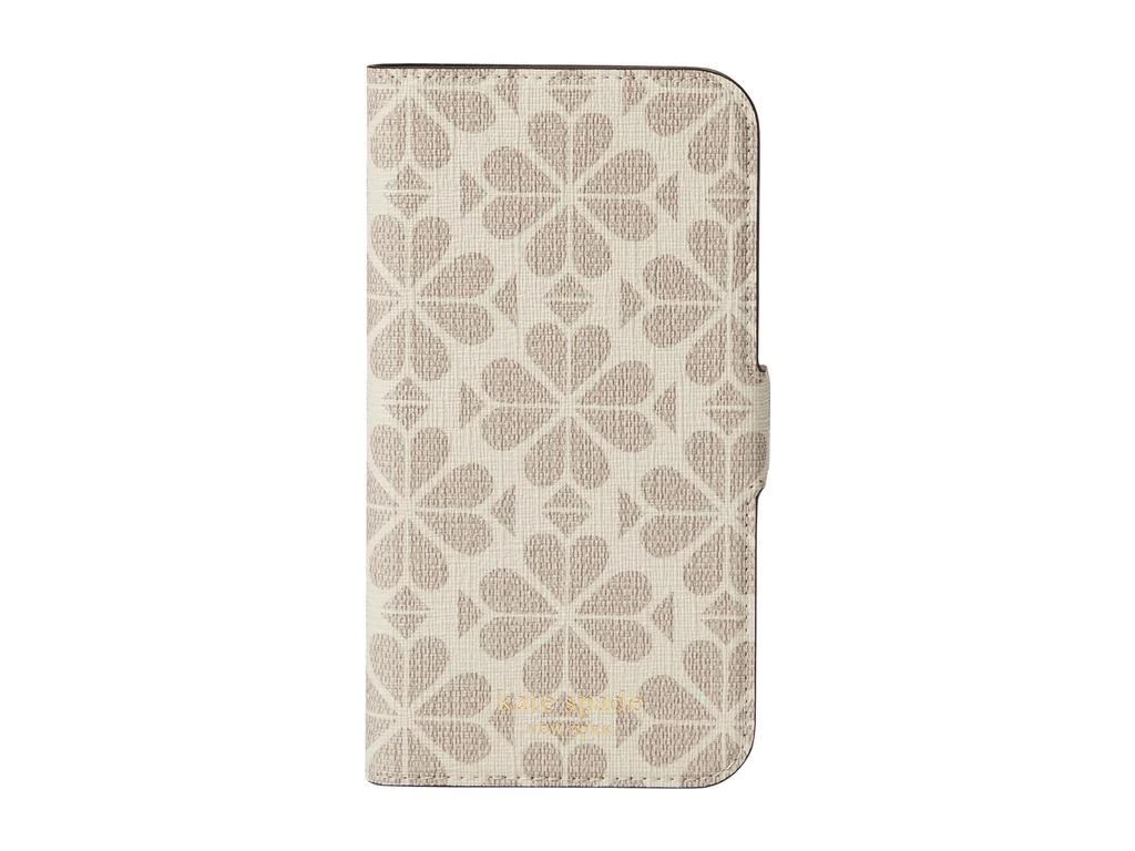 商品Kate Spade|Spade Flower Coated Canvas Folio Phone Case for iPhone® 13,价格¥351,第1张图片