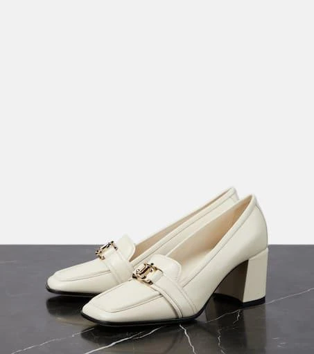 商品Jimmy Choo|Evin 65 leather loafer pumps,价格¥7443,第5张图片详细描述