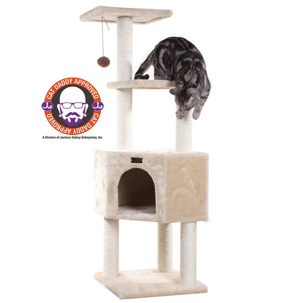 商品Macy's|48" Real Wood 3-Level Cat Tower for Kittens Play,价格¥1038,第4张图片详细描述