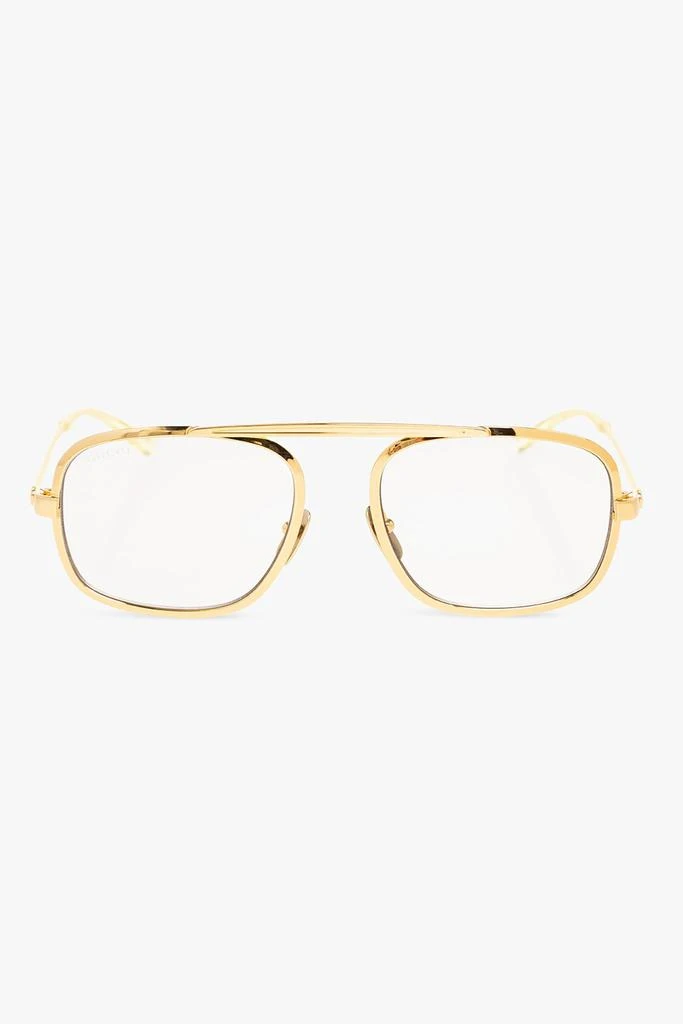 商品Gucci|Gucci Eyewear Aviator Frame Glasses,价格¥2354,第1张图片