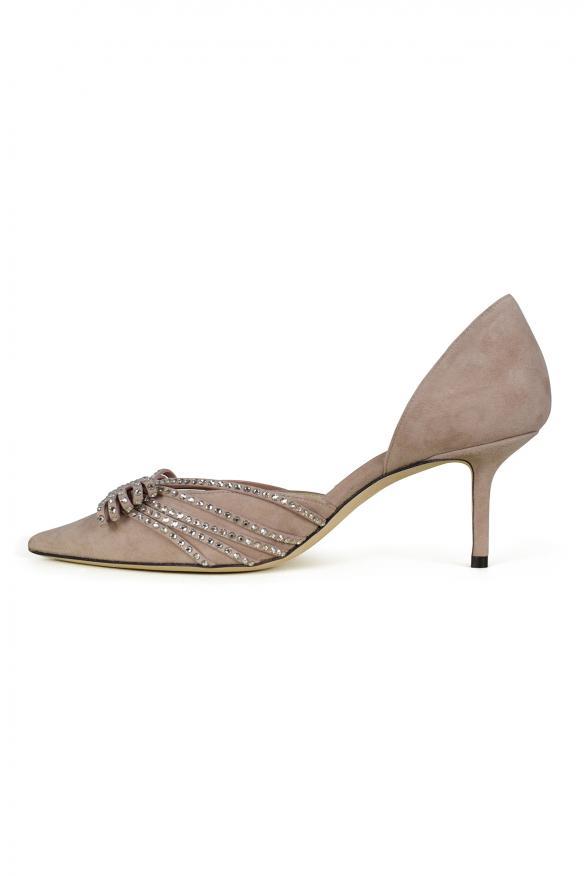 商品Jimmy Choo|Luxury Shoes For Women   Jimmy Choo Kaitence 65 In Pink Suede,价格¥4270,第6张图片详细描述