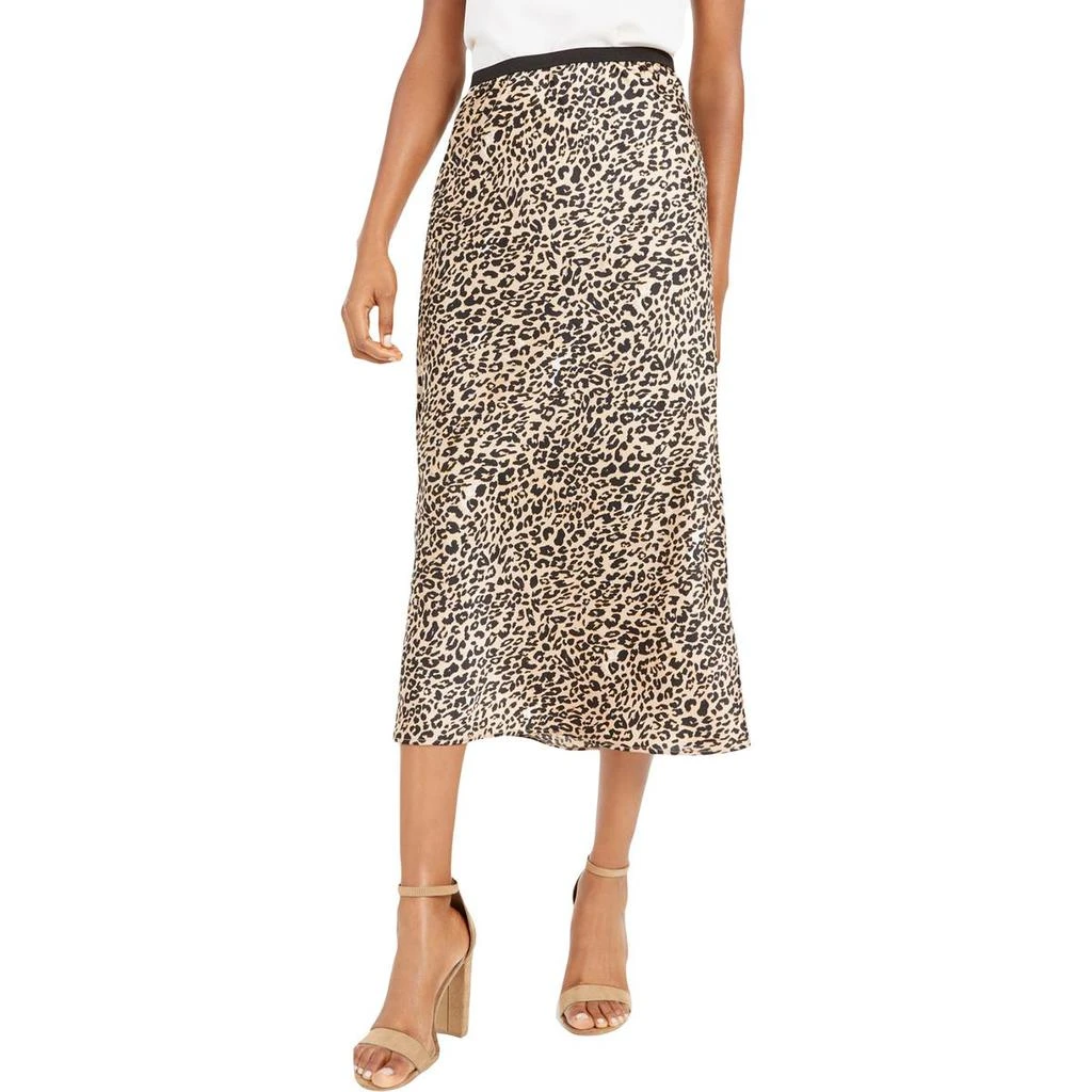 商品French Connection|French Connection Womens Leopard Print Slip Midi Skirt,价格¥223,第2张图片详细描述