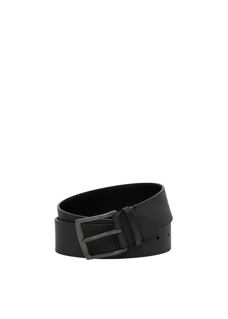 商品Burberry|Charcoal check and leather belt,价格¥3136,第1张图片