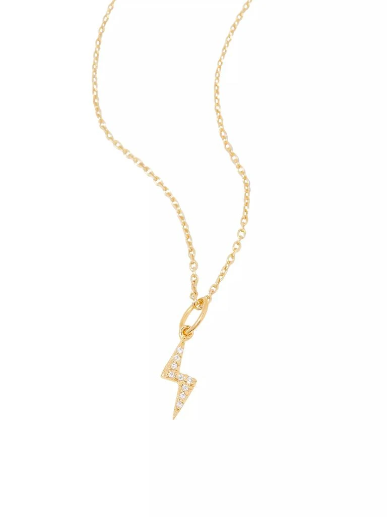 商品brook & york|Adeline Bolt 14K-Gold Vermeil & White Topaz Pendant Necklace,价格¥825,第3张图片详细描述