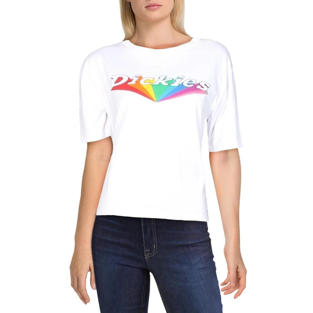 商品DICKIES|Dickies Womens Tomboy Cotton Rainbow Logo T-Shirt,价格¥47,第1张图片