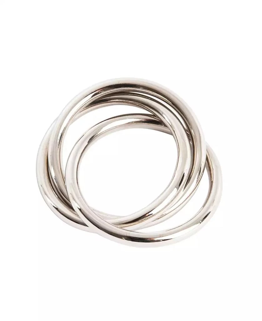 商品Saro Lifestyle|Three Ring Design Napkin Ring, Set of 4,价格¥114,第1张图片