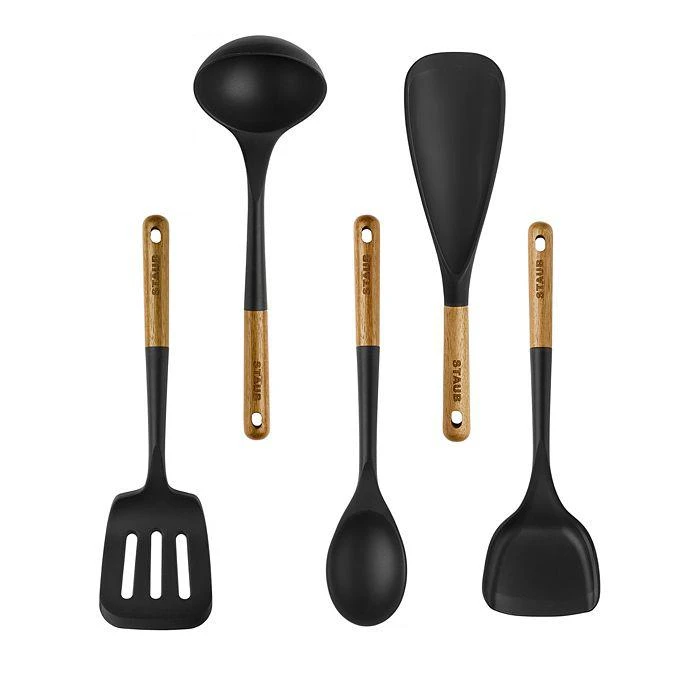商品Staub|5 Piece Silicone & Acacia Utensil Set,价格¥593,第2张图片详细描述