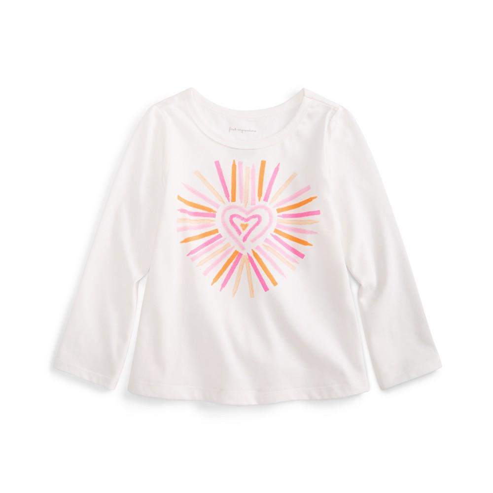 商品First Impressions|Baby Girls Crayon Heart T-Shirt, Created for Macy's,价格¥28,第1张图片