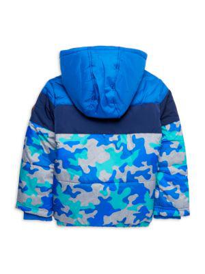 Little Boy's Camo Puffer Jacket商品第2张图片规格展示