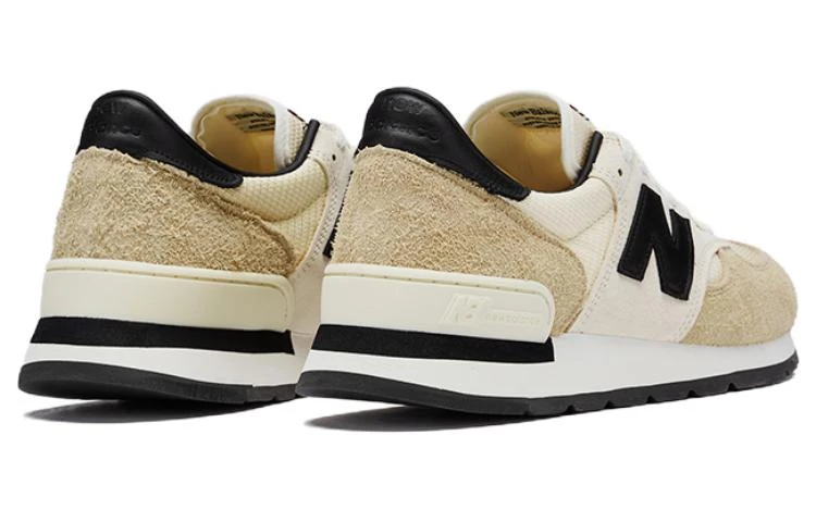 商品[国内直发] New Balance|NB 990 V1 复古网眼鞋面 织物猪皮二层绒面皮防滑耐磨轻便 低帮 休闲跑步鞋 男女同款 白黄黑 美产,价格¥1113,第6张图片详细描述