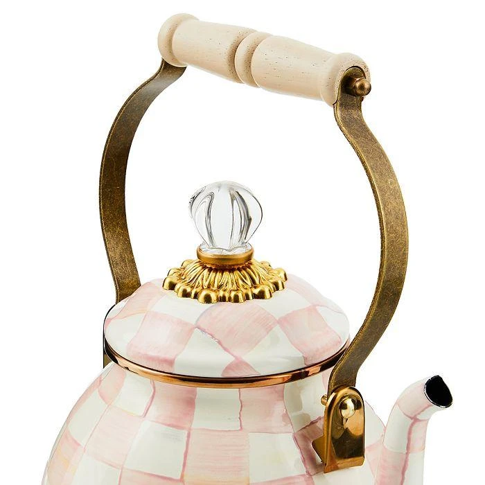 商品MacKenzie-Childs|Rosy Check Enamel Tea Kettle, 2-Qt.,价格¥1128,第2张图片详细描述