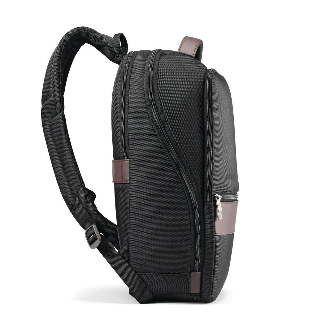 商品Samsonite|Samsonite Kombi Business Backpack, Black/Brown, 17.5 x 12 x 7-Inch,价格¥751,第4张图片详细描述