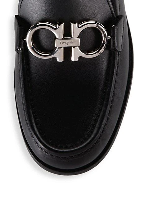 商品Salvatore Ferragamo|Gancini Buckle Leather Loafers,价格¥3350,第4张图片详细描述