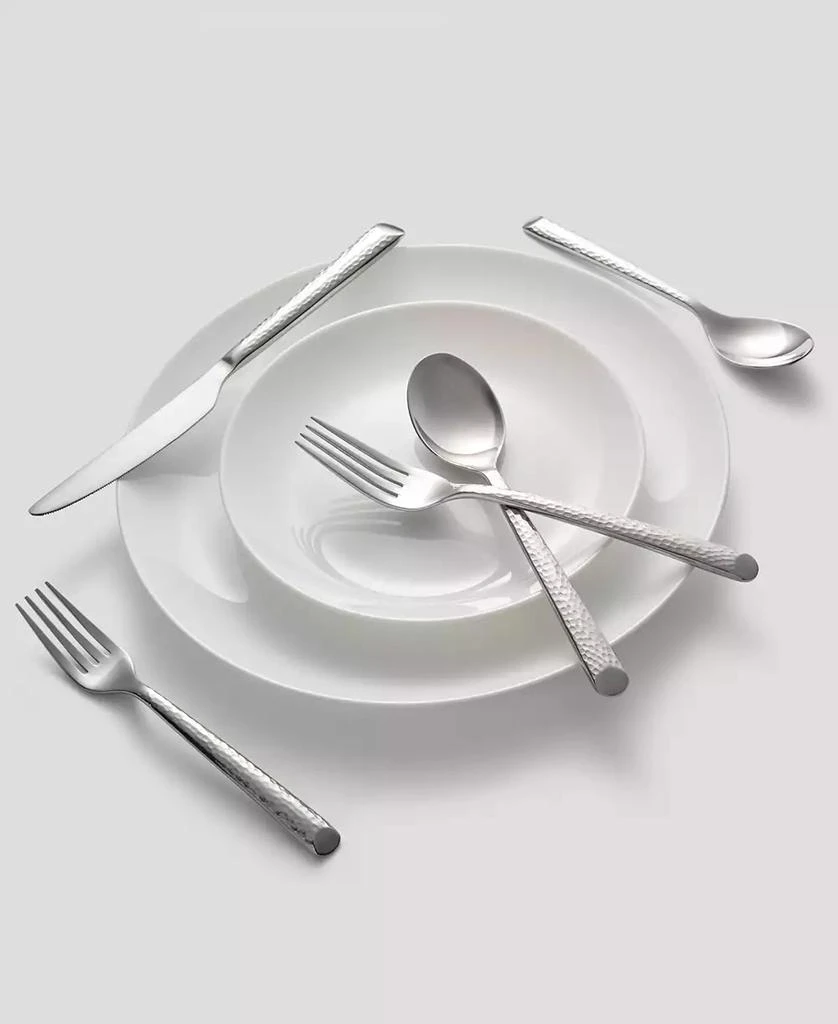 商品Cambridge Silversmiths|Cambridge Elsa Mirror Hammered 20-Pc. Flatware Set, Service for 4,价格¥1099,第3张图片详细描述