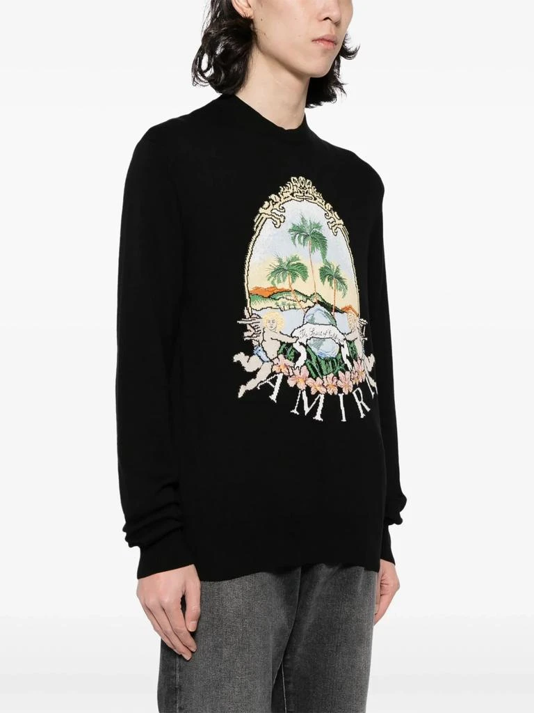 商品AMIRI|AMIRI Men Cherub Palm Tree Crew Long Sleeve,价格¥3559,第1张图片