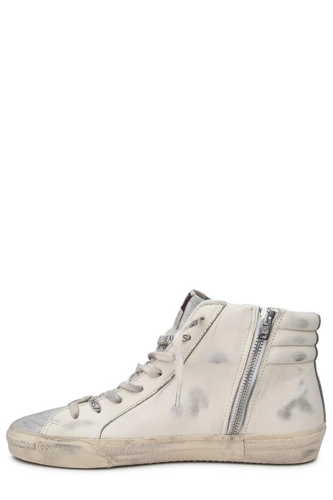 商品Golden Goose|Golden Goose Deluxe Brand Slide Distressed High-Top Lace-Up Sneakers,价格¥3559,第2张图片详细描述