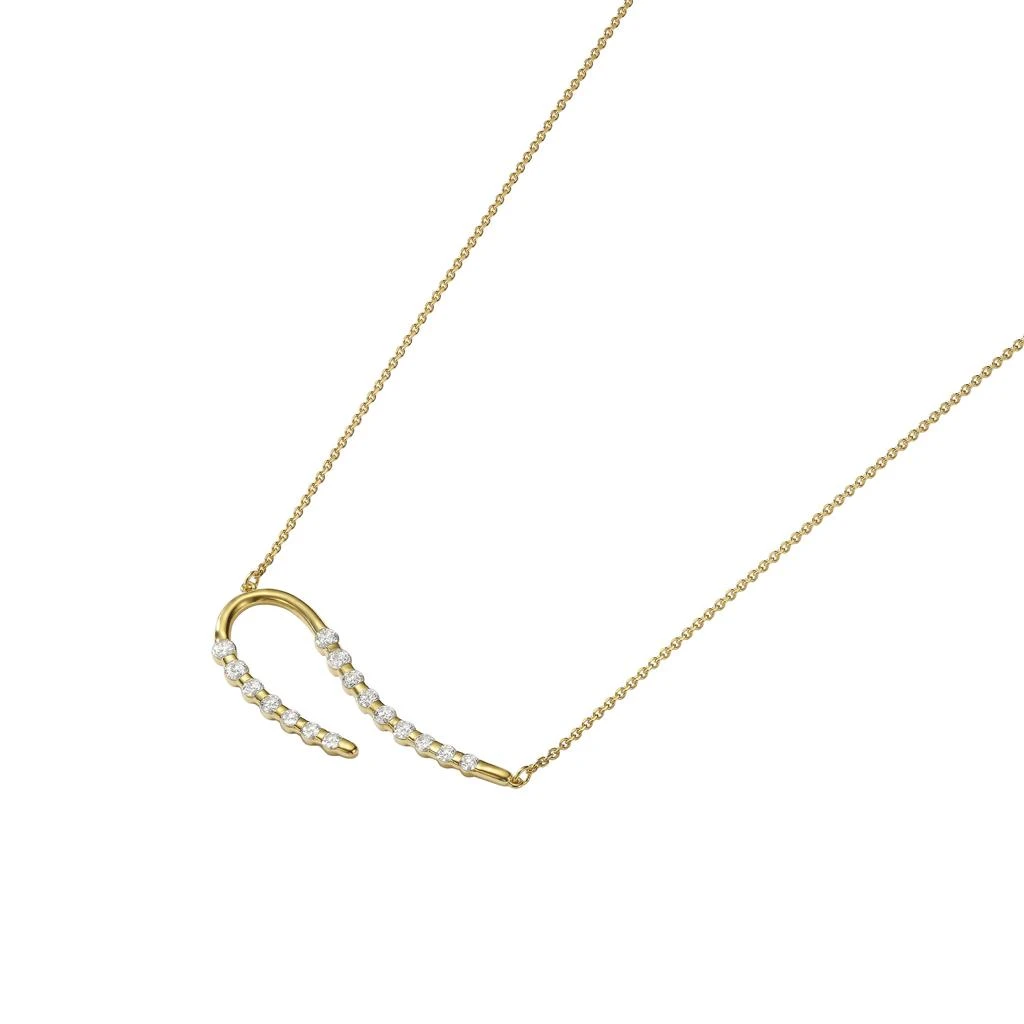 商品AME|Âme Q 18K Yellow Gold, Lab-Grown Diamond 1.06ct. tw. Bar Necklace,价格¥21339,第2张图片详细描述