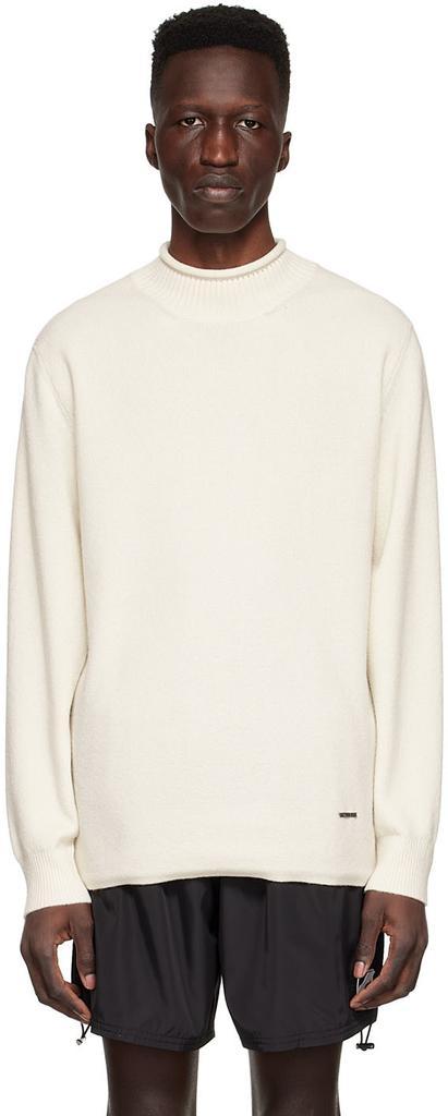 商品We11done|Off-White Cashmere Sweater,价格¥2662,第1张图片
