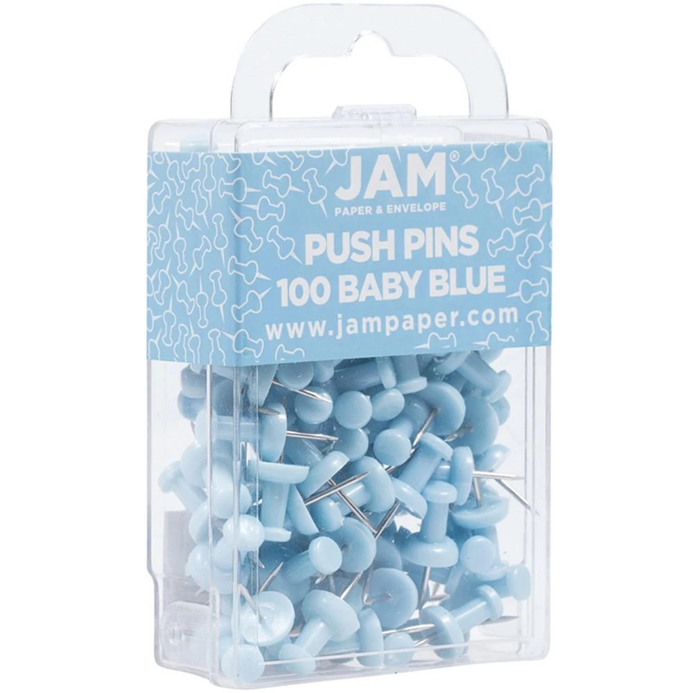 商品JAM Paper|Colorful Push Pins - Pushpins - 100 Per Pack,价格¥83,第2张图片详细描述