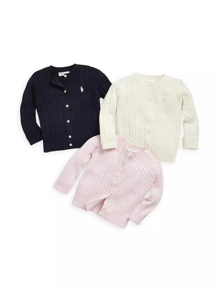 商品Ralph Lauren|Baby Girl's Cable-Knit Cotton Cardigan,价格¥372,第5张图片详细描述