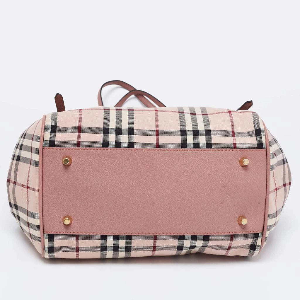 Burberry Dusty Pink Horseferry Check Canvas and Leather Small Canterbury Tote 商品