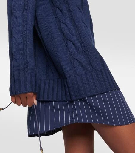 商品Staud|Aldrin绞花针织羊毛毛衣式连衣裙,价格¥2224,第5张图片详细描述