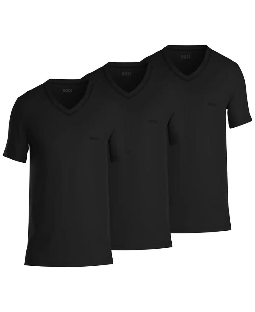 商品Hugo Boss|Men's 3-Pk. Classic Solid V-Neck T-Shirts,价格¥203,第1张图片