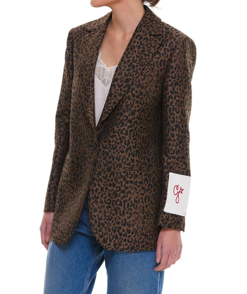 商品Golden Goose|Golden Goose Deluxe Brand Leopard Printed Single-Breasted Jacket,价格¥4686,第4张图片详细描述