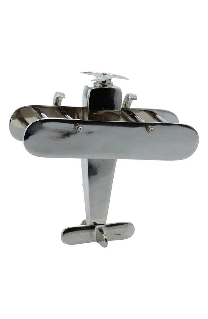 商品VIVIAN LUNE HOME|Silvertone Aluminum Airplane Sculpture,价格¥393,第4张图片详细描述