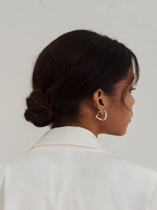 商品LE MASQUE|Parfaite Earring J No 4 Silver,价格¥576,第2张图片详细描述