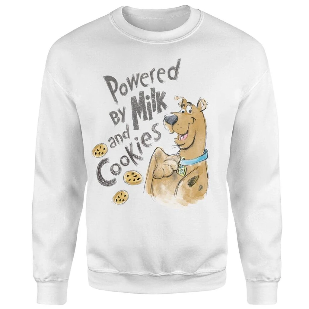 商品Original Hero|Scooby Doo Powered By Milk And Cookies Sweatshirt - White,价格¥256,第4张图片详细描述