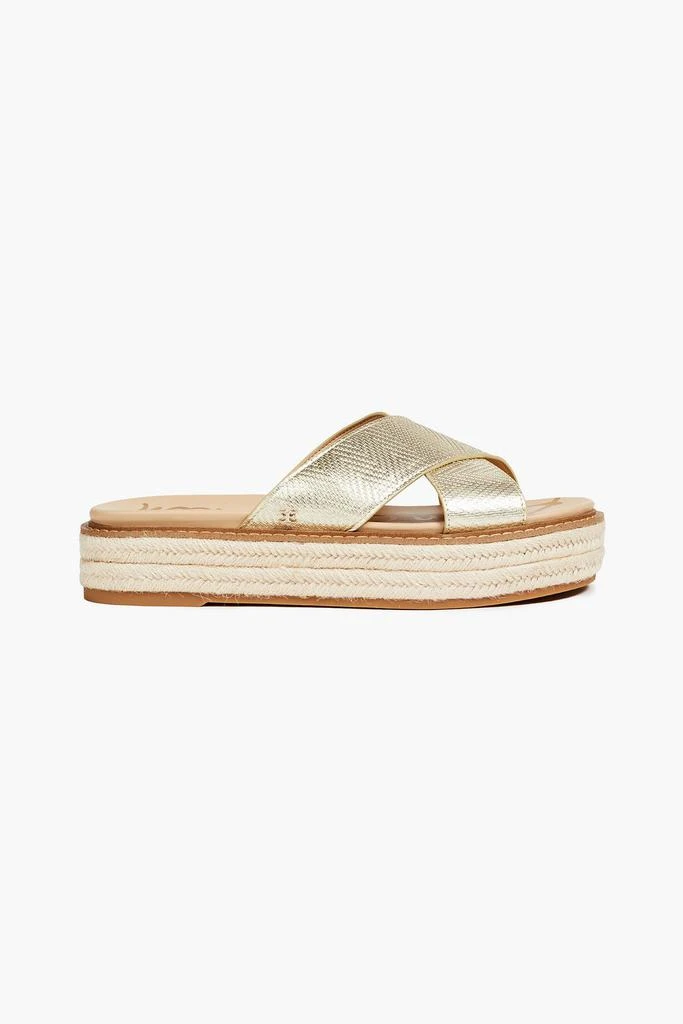 商品Sam Edelman|Korina metallic leather platform slides,价格¥273,第1张图片