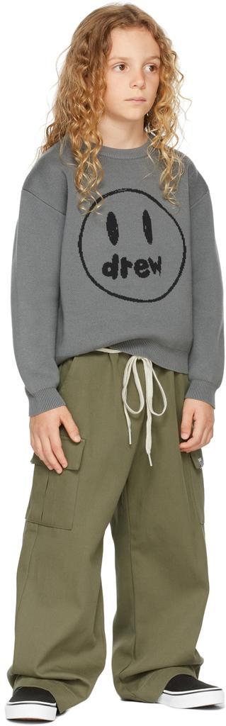 商品Drew House|SSENSE Exclusive Kids Gray Painted Mascot Sweater,价格¥1367,第6张图片详细描述
