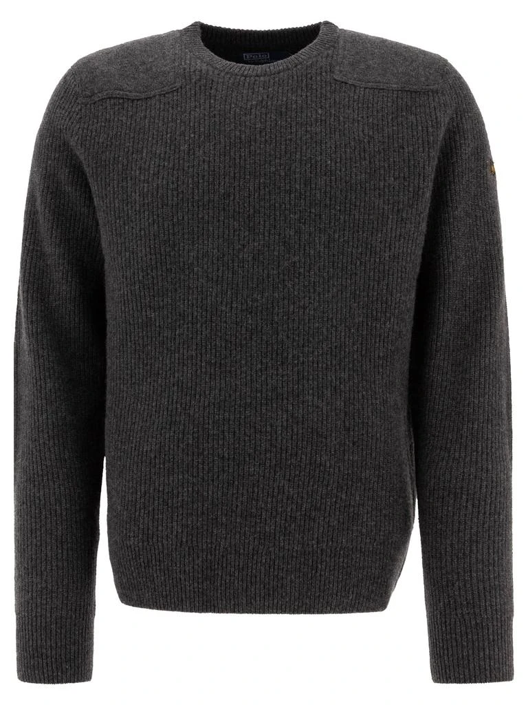 商品Ralph Lauren|English Rib Wool Sweater Knitwear Grey,价格¥1164,第1张图片