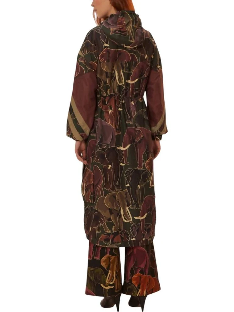 商品Farm Rio|Elephants Maxi Raincoat In Brown,价格¥1665,第2张图片详细描述