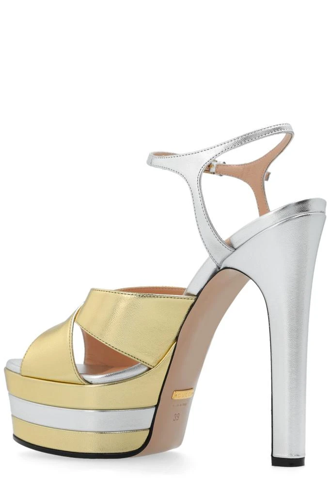 商品Gucci|Gucci Buckled Ankle Strap Heeled Sandals,价格¥7179,第3张图片详细描述