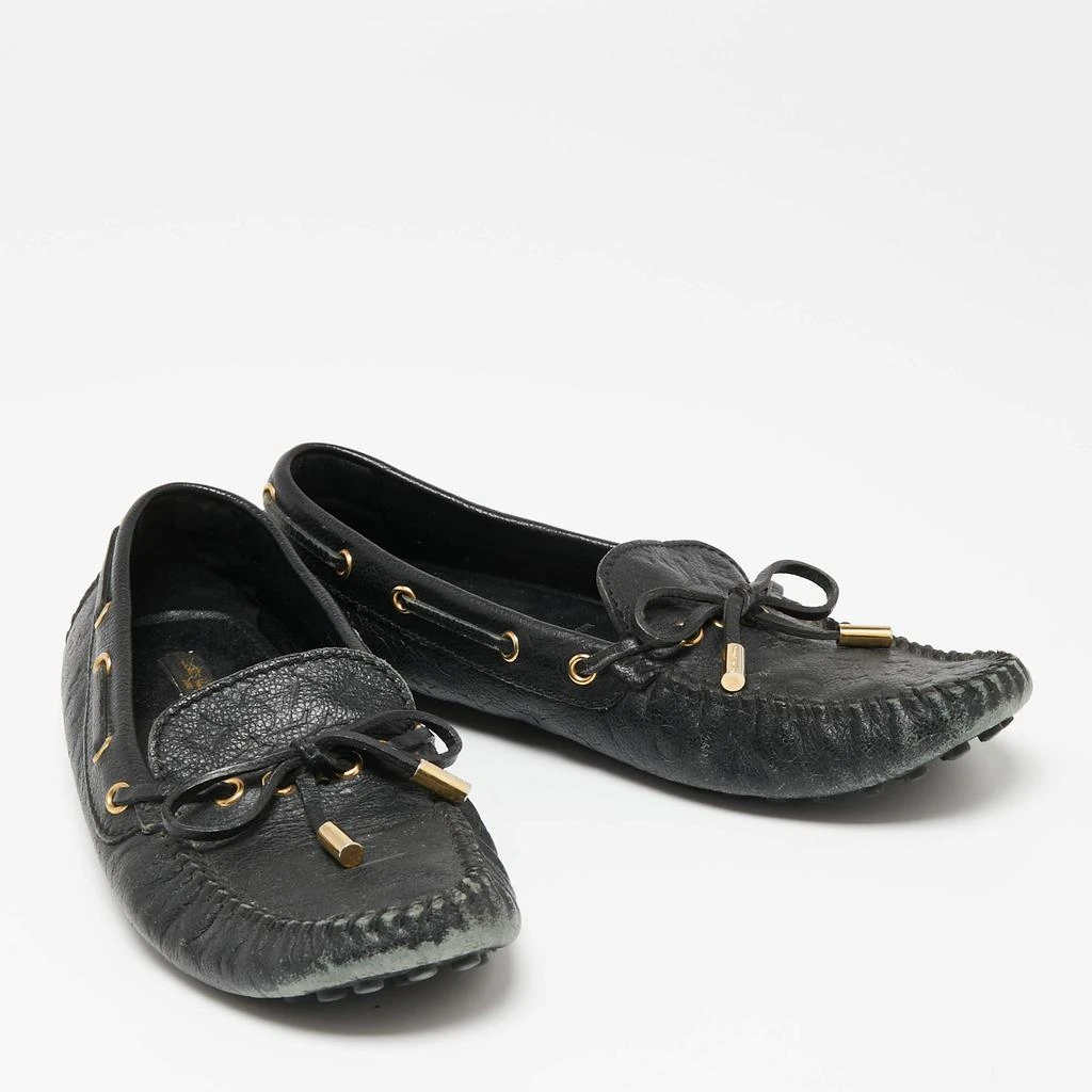 商品[二手商品] Louis Vuitton|Louis Vuitton Black Monogram Empreinte Leather Gloria Loafers Size 37.5,价格¥2092,第4张图片详细描述