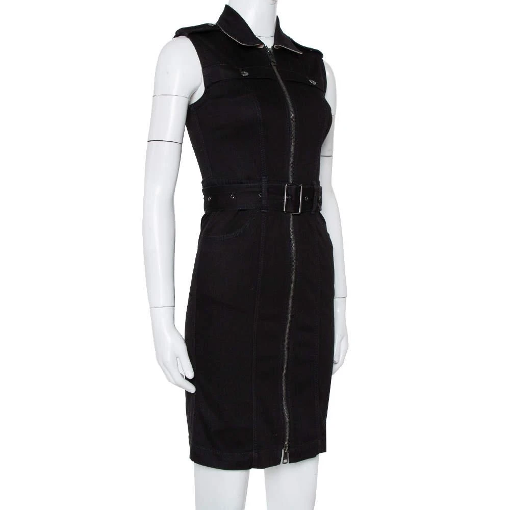 商品[二手商品] Burberry|Burberry Brit Black Denim Belted Zipper Front Short Dress S,价格¥1146,第2张图片详细描述