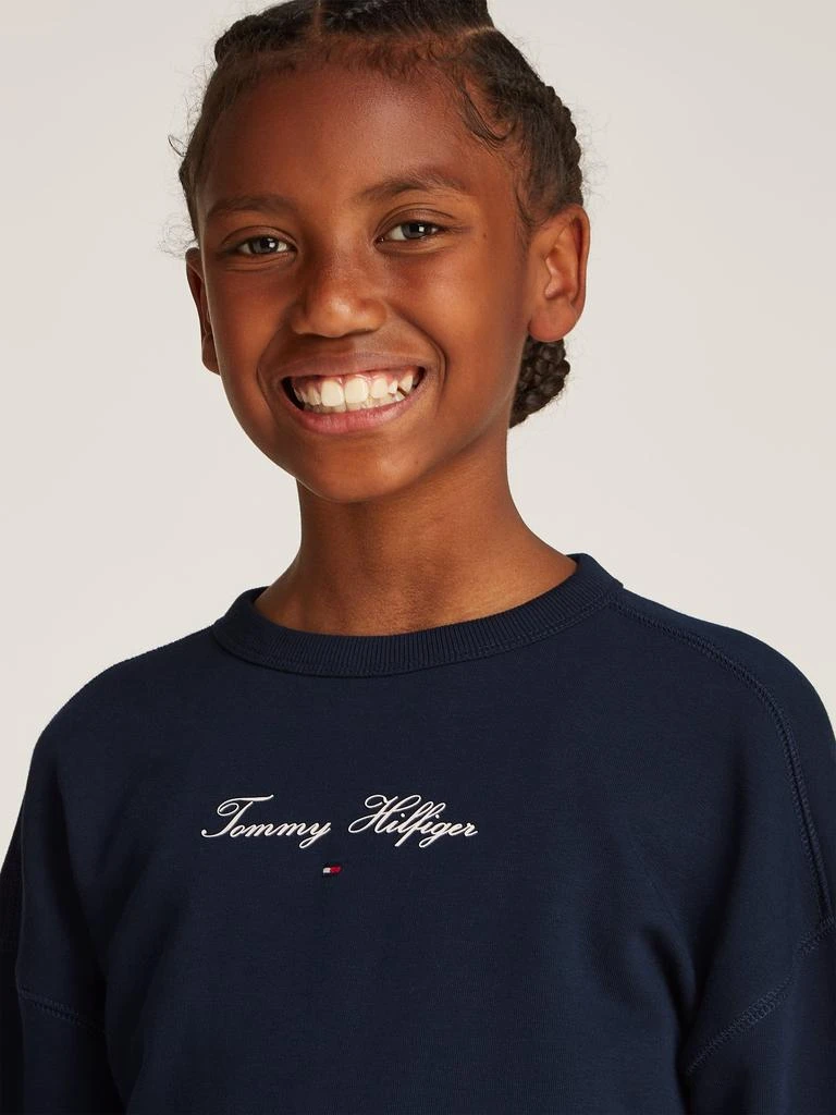 商品Tommy Hilfiger|Girls Logo Script Sweatshirt in Navy,价格¥329,第4张图片详细描述