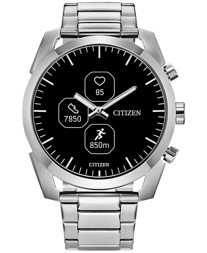 商品Citizen|Men's CZ Smart Hybrid Sport Stainless Steel Bracelet Smart Watch 43mm,价格¥2432,第1张图片