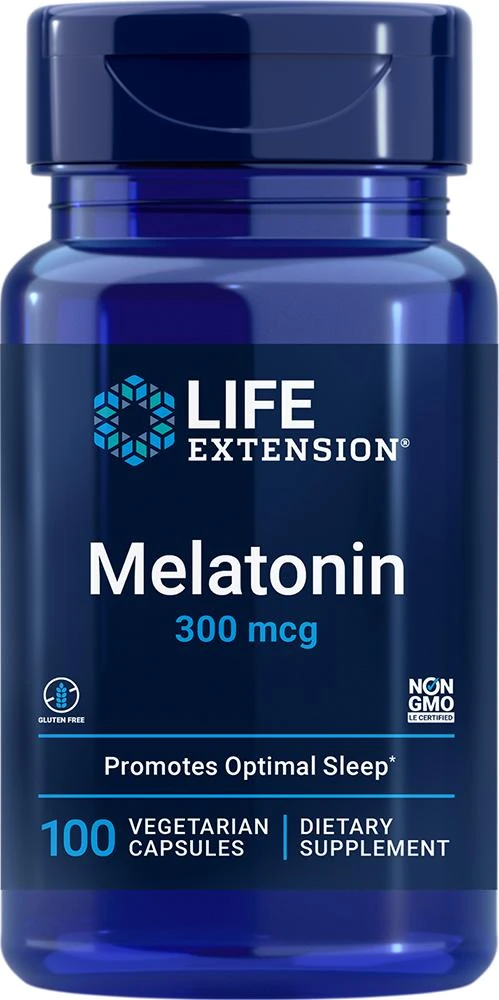 商品Life Extension|Life Extension Melatonin, 100 - 300 mcg (300 mcg, 100 capsules, Vegetarian),价格¥55,第1张图片