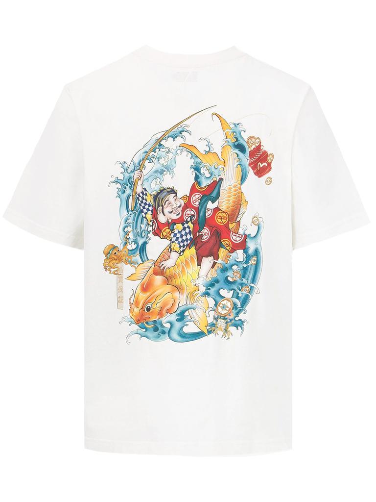 Evisu White Cotton T-shirt商品第2张图片规格展示